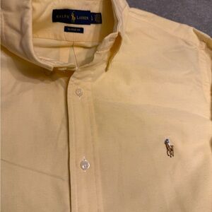 LIKE NEW - Ralph Lauren Men's Classic Fit Yellow Button Down Shirt 100% cotton
